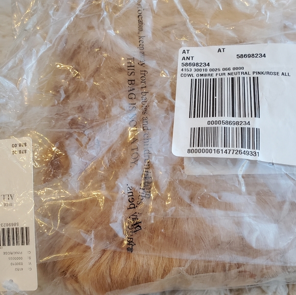 Anthropologie Renata Ombre Faux Fur Cowl Scarf - Picture 5 of 7